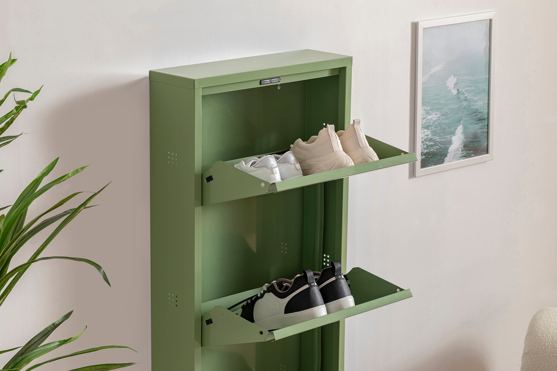 Green shoe rack sale